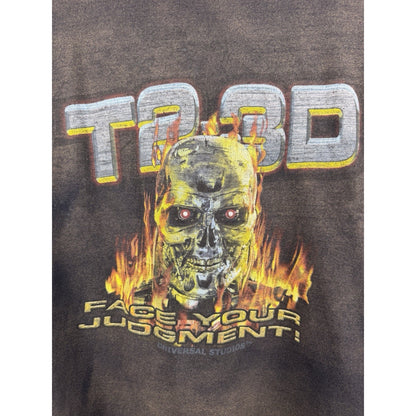 Vintage 90’s Terminator T2-3D Universal Studios Face Your Judgement Tee XL 23x26