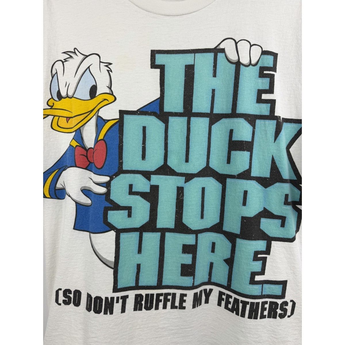 Vintage 90s The Duck Stops Here Donald Duck tee, Disney Designs, XXL