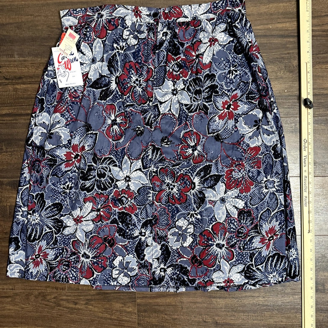 Carole Wren + Montgomery Ward large / xl vintage floral skirt (1970s)