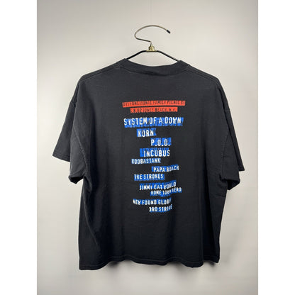 Vintage 2002 K-Rock Dysfunctional Family Picnic Shirt SOAD Korn Incubus XL 24x28