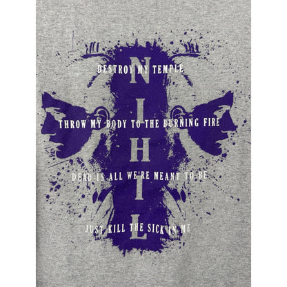2016 Sledge ‘Nihil’ Double Sided Shirt Oklahoma City Hardcore Large 21x28
