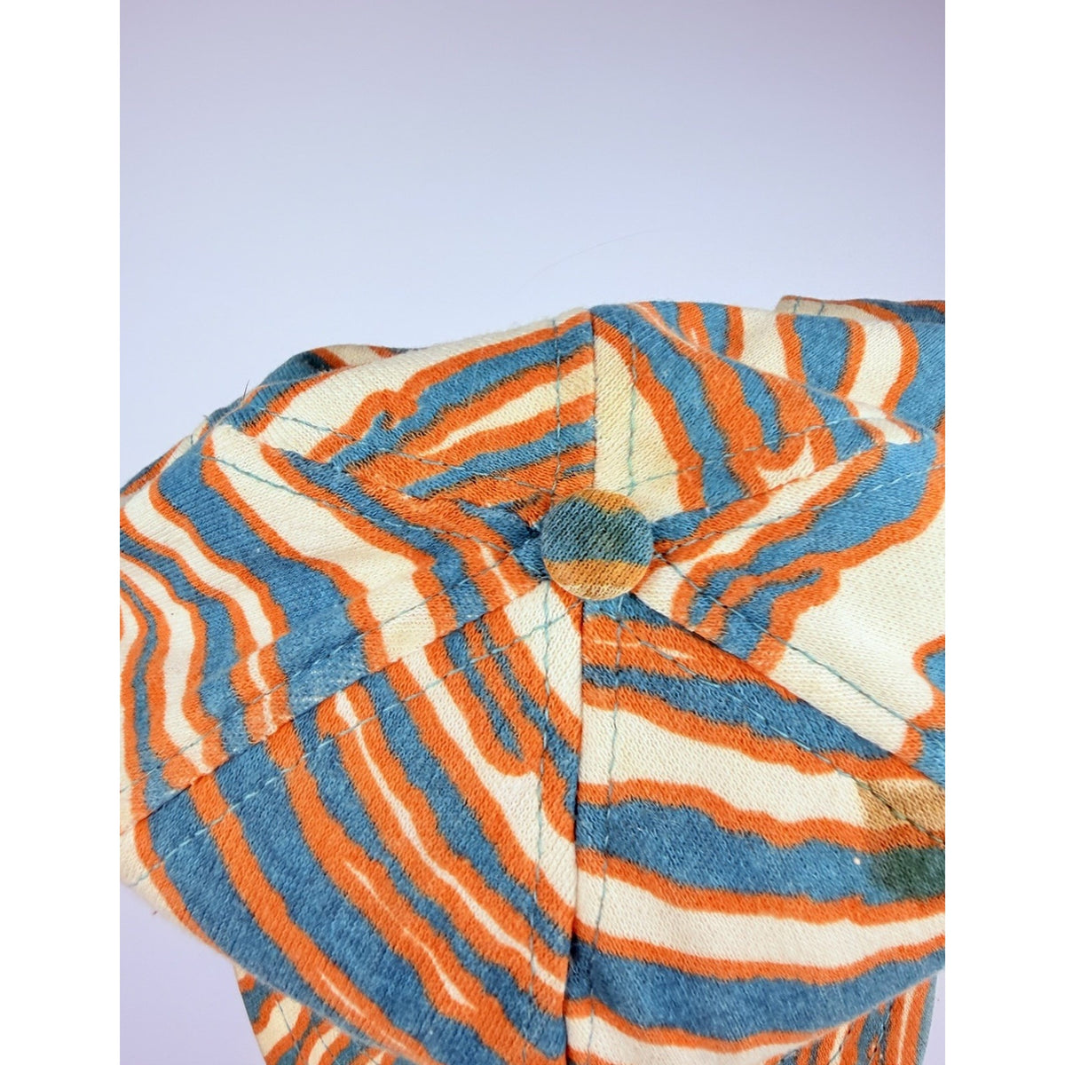 Vintage 90s Zubaz Zebra Striped Dolphins Snapback Hat Cap