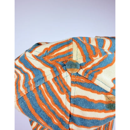 Vintage 90s Zubaz Zebra Striped Dolphins Snapback Hat Cap