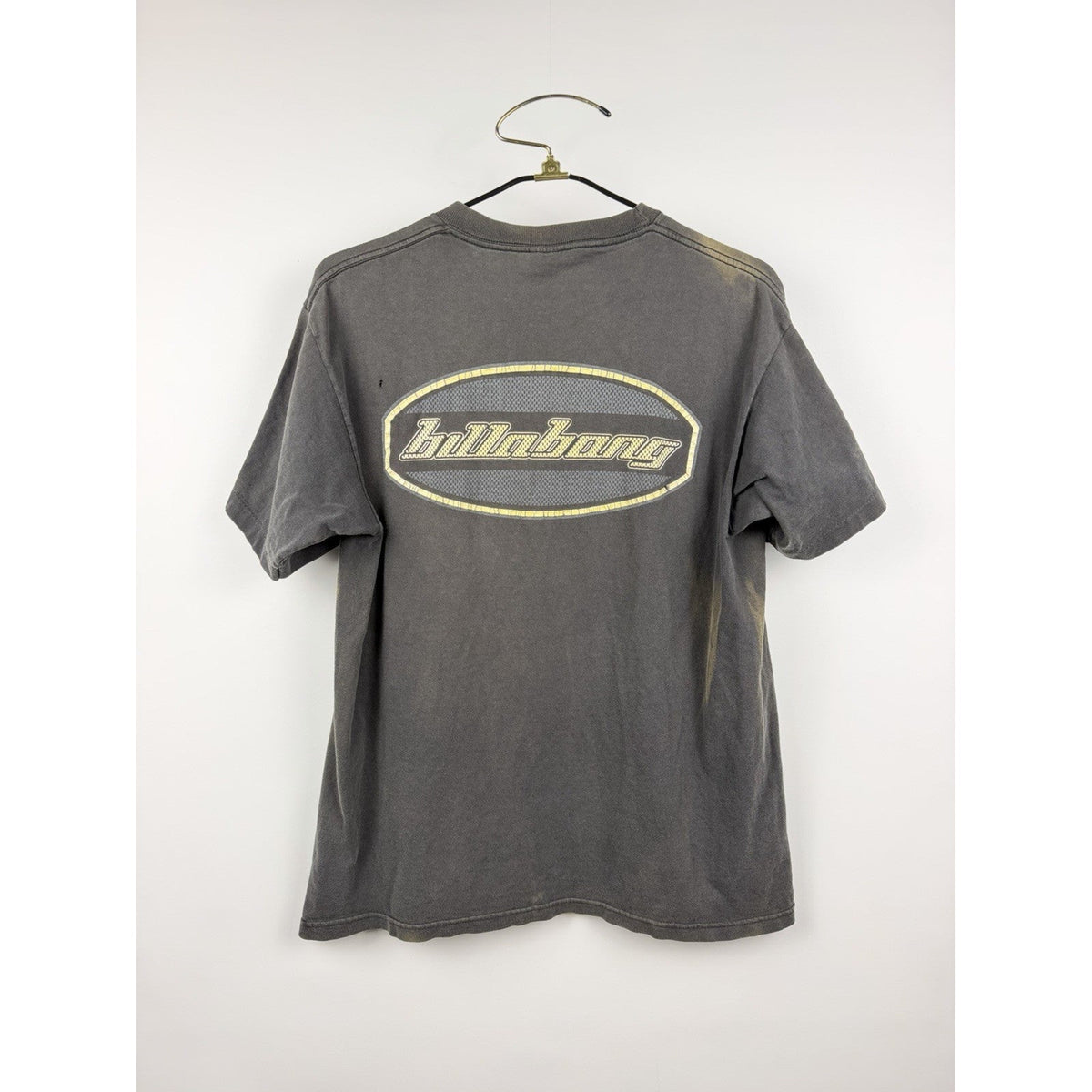Billabong Surf Wear distressed shirt, single stitch, USA made, 90s, L
