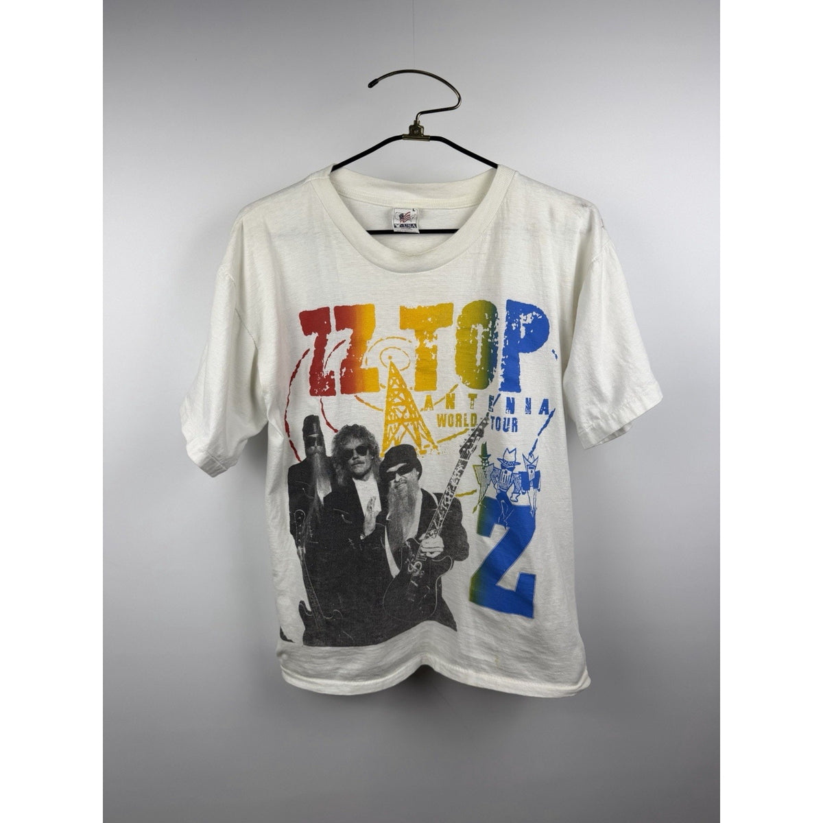 Vintage 1994 ZZ Top Antenna World Tour tee, single stitch, L