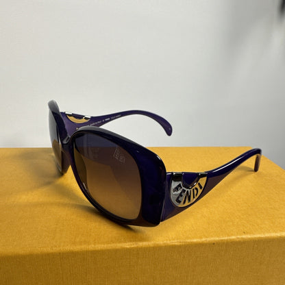 Vintage Y2K Fendi FS5064 purple oversized polarized sunglasses