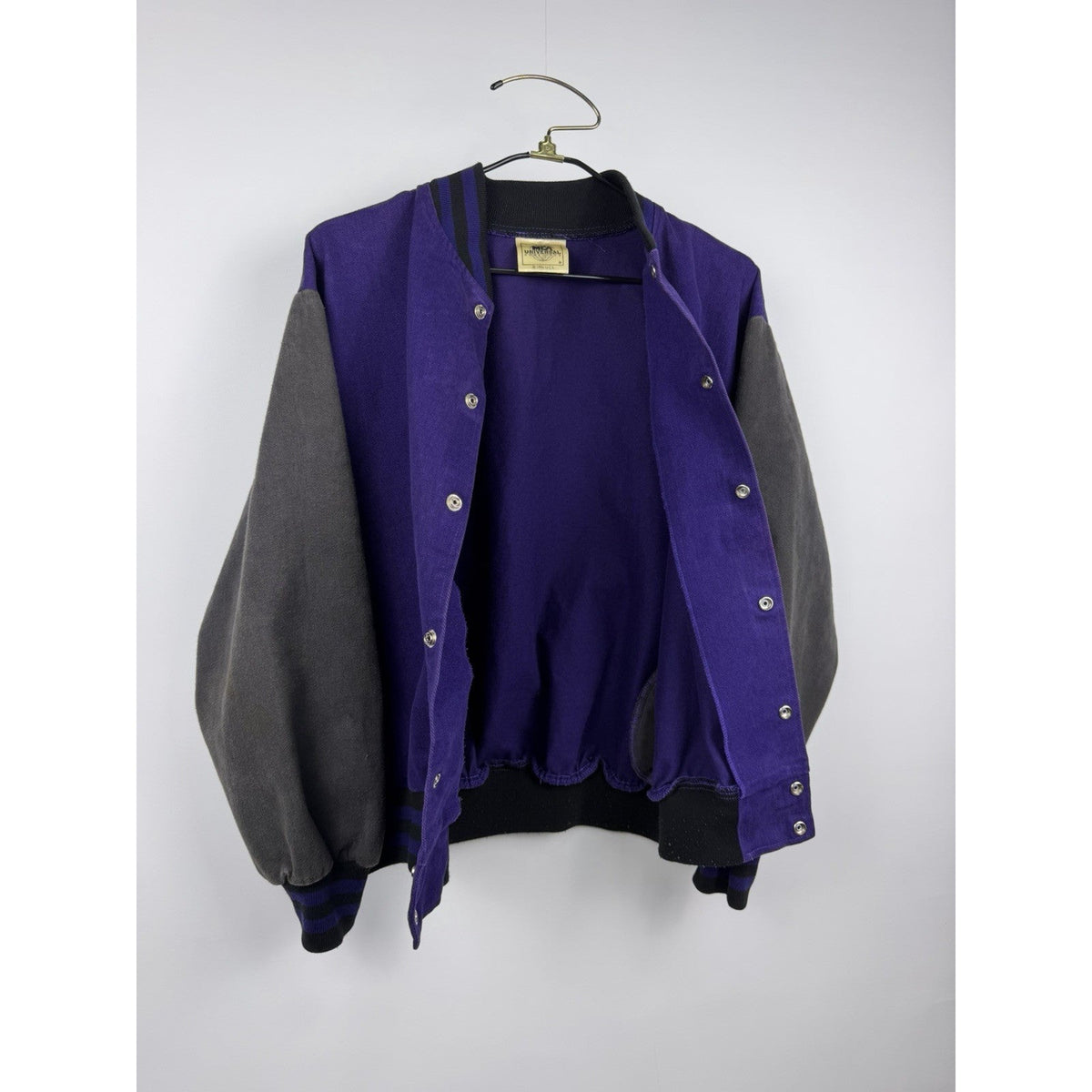 MCA Universal Darkman movie promo purple varsity jacket, 90s, XL