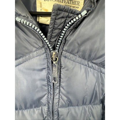Vintage Sears Roper Western Down Blue Puffer Coat Men's Sz Small 34-36