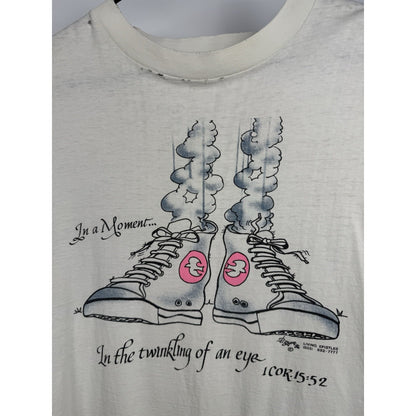 Vintage 1986 Living Epistles Twinkling Of An Eye Rapture Jesus Shirt Large 23x28