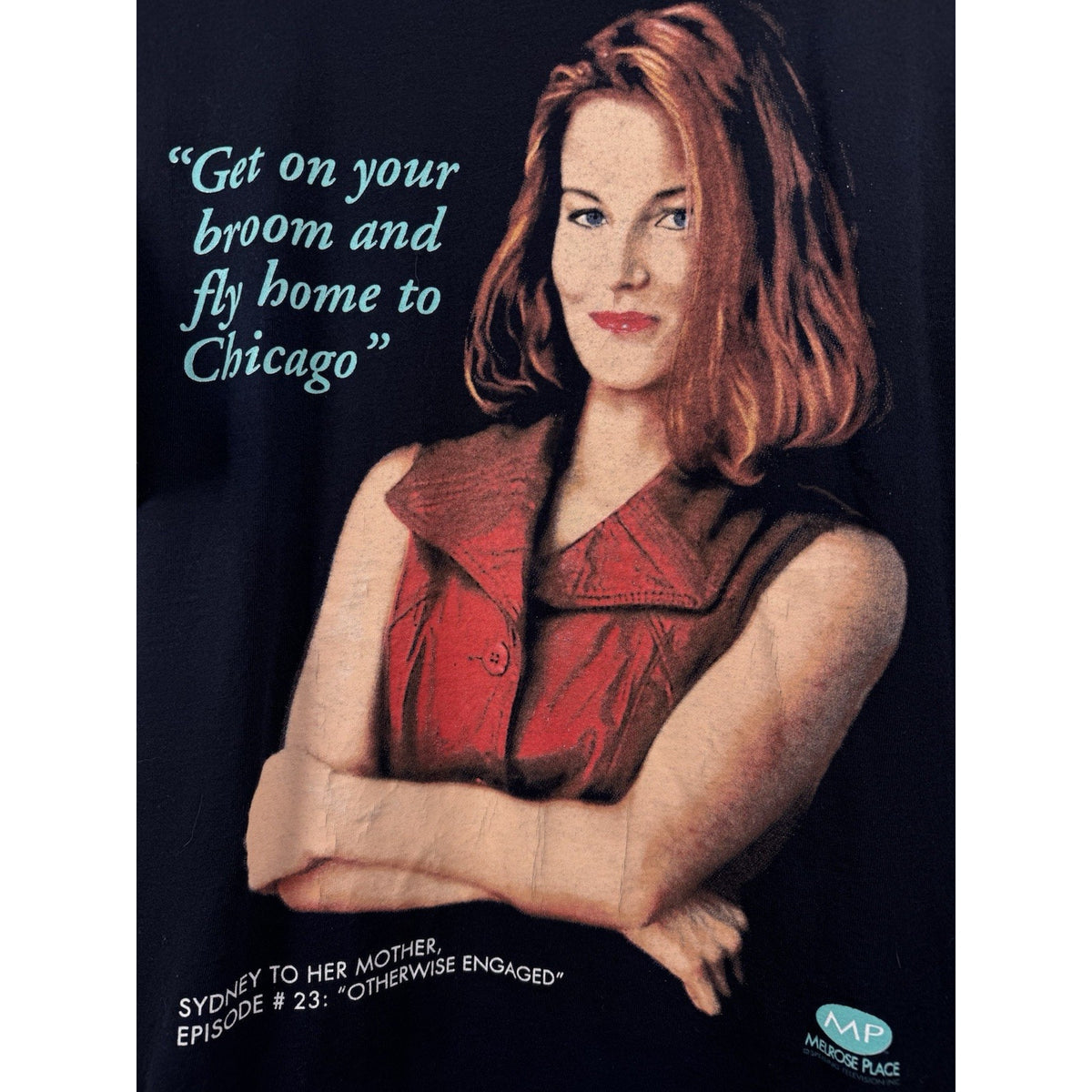 Vintage 1994 Melrose Place TV Show Rare Episode Shirt Laura Leighton XL 23"x28"