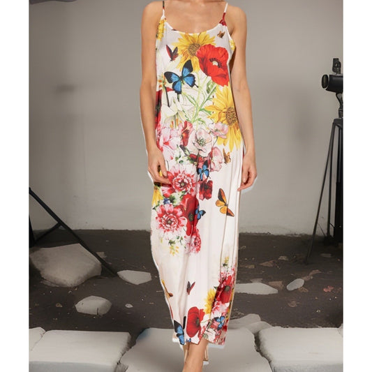 Wrap Up By VP Bouquet Chemise Medium Slip Dress