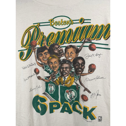 Vintage 1986 Boston Celtics 6 Pack Caricature Larry Bird Salem Large 21x24