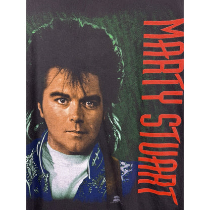 Vintage 1992 Marty Stuart country tee, single stitch, Hanes, L