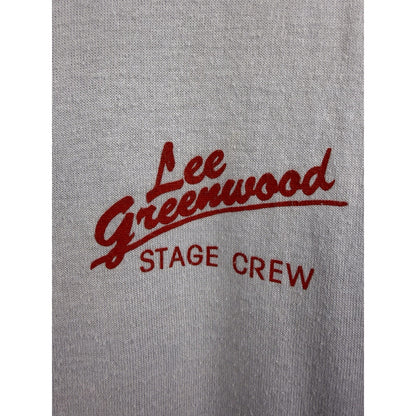 Vintage 1985 Lee Greenwood stage crew USA tour tee, double sided, XL