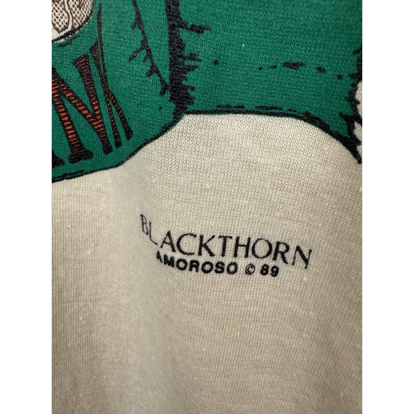 Vintage 1989 Black Thorn Dark Ages Darts & Drinks Amoroso Fantasy Shirt 20"x29"