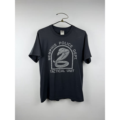 Vintage 90s Memphis Police Tactical Unit tee, distressed, L