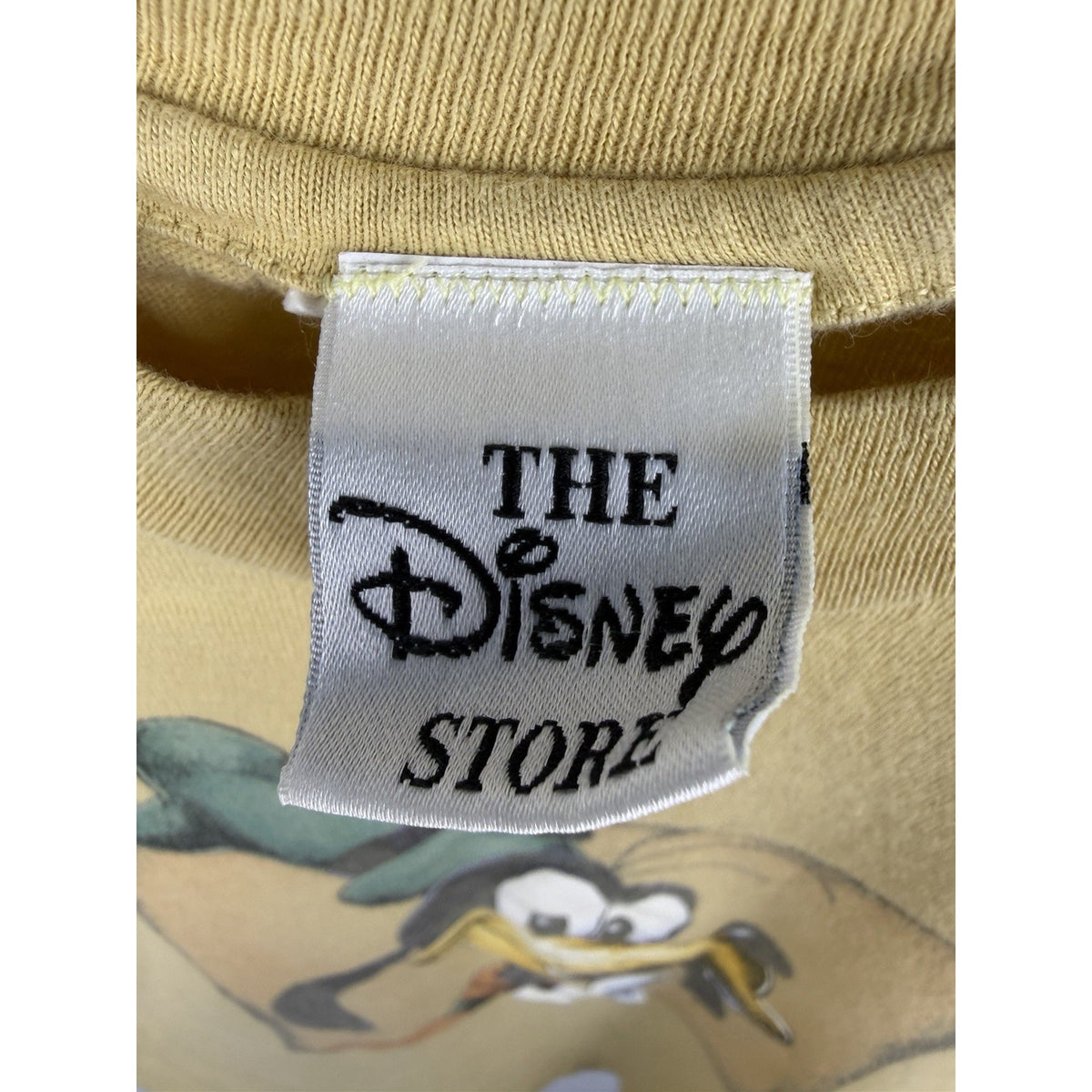 Goofy art shirt, The Disney Store, single stitch, tan, 90s, M