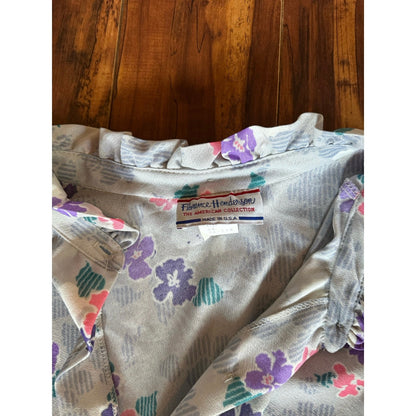 Garden business, Florence Henderson floral tie top (1980s)