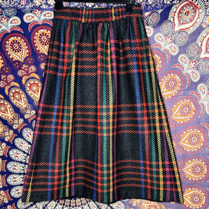 Winter brights, wool skirt (1970s)