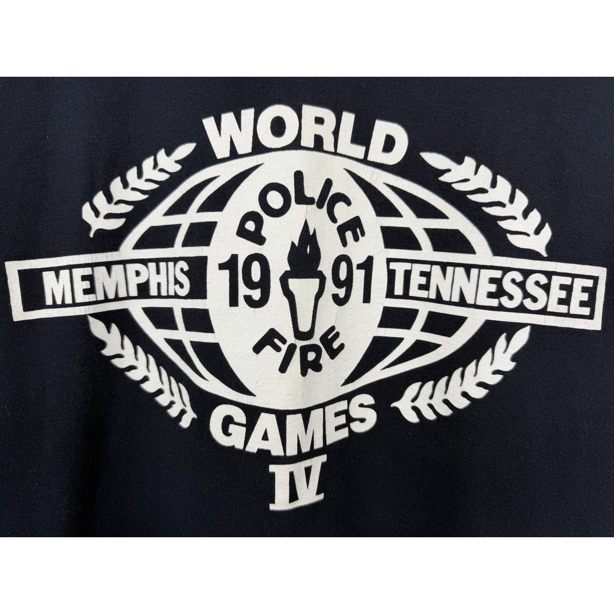 Vintage 1991 Memphis Police and Fire World Games IV tee, L