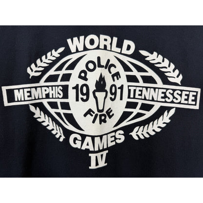 Vintage 1991 Memphis Police and Fire World Games IV tee, L