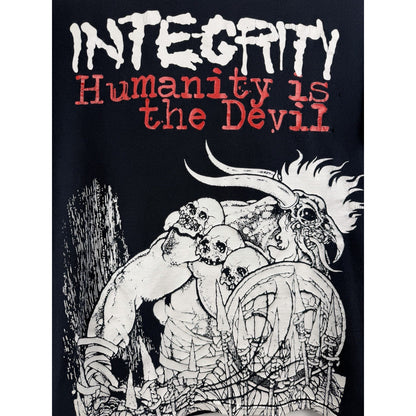 2000’s Integrity Humanity Is the Devil Three Sided Print Shirt Medium 20.5x27