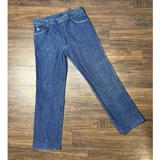 Zacari railroad textured jeans 34x29.5 (1970s)