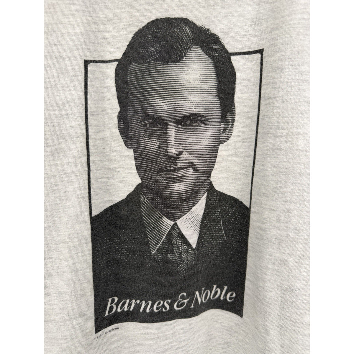 Vintage 90s John Grisham Barnes & Noble promo tee, single stitch, XL