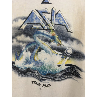 Vintage 1982 Asia Debut Tour Tee Distressed, Chopped, & Thrashed Knits M 18x26
