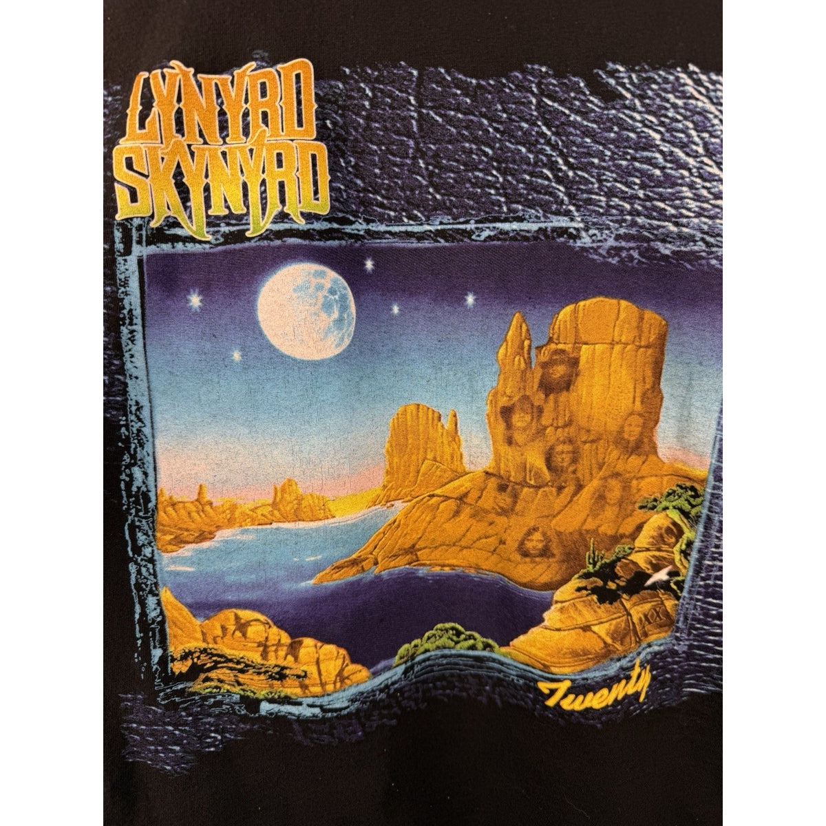 Vintage 1997 Lynyrd Skynyrd Twenty Tour Single Stitch Band Tee Mens XL Black USA