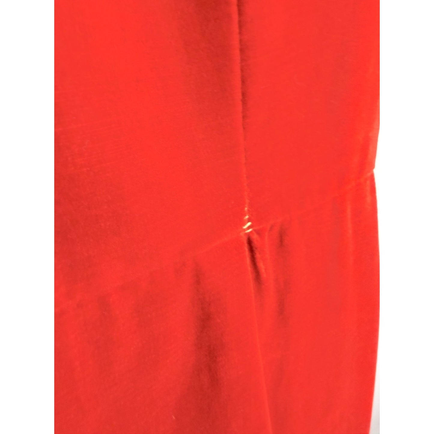 Vintage 1940s Henry Rosenfeld old hollywood orange/red velvet dress - Small