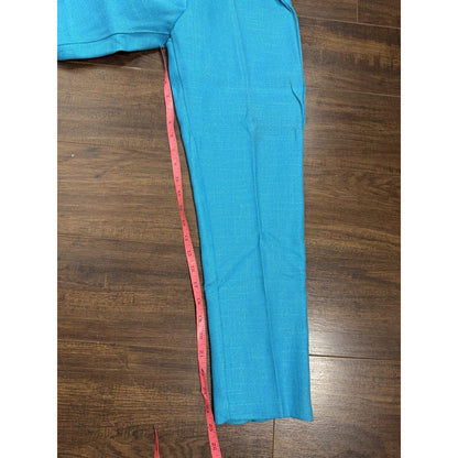 1960s Turquoise Knit Cigarette Pants - XS