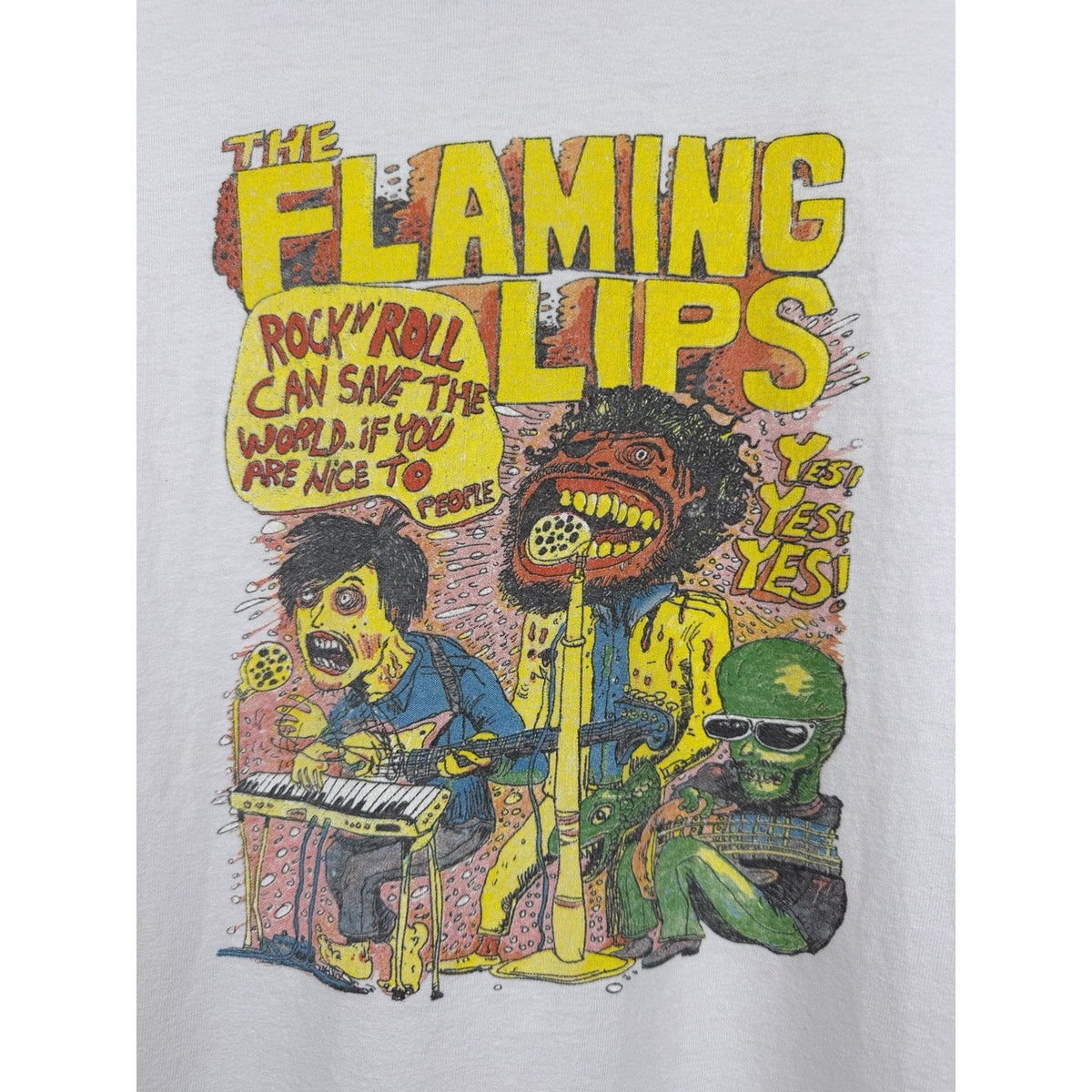 The Flaming Lips Rock N Roll Can Save The World art tee, 2002, XL