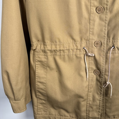 Vintage Herman Kay Khaki Sherpa Chore Work Coat Medium