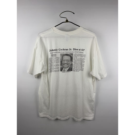 Vintage 2005 Johnnie Cochran Jr. Memorial Tee OJ Simpson Trial Rare XL 24x29
