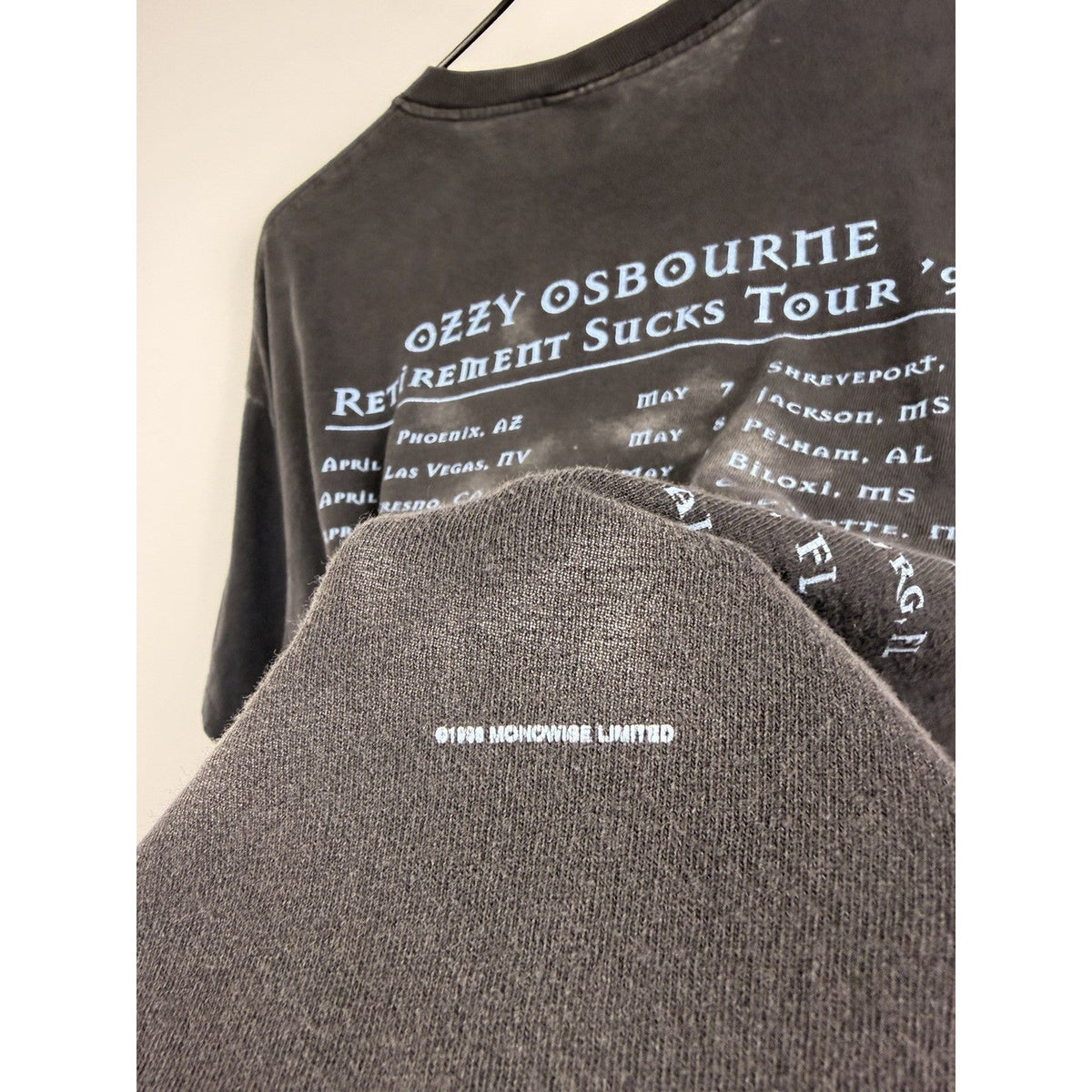 Ozzy Osbourne Retirement Sucks Tour tee, single stitch, 1996, XL