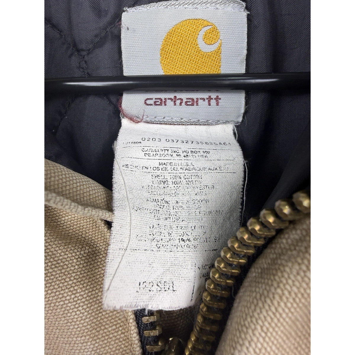 Carhartt J02 SDL Traditional Arctic Duck Canvas insulated jacket, 2003, L