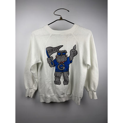 Vintage 80s Georgetown Hoyas double sided puff print crewneck, M