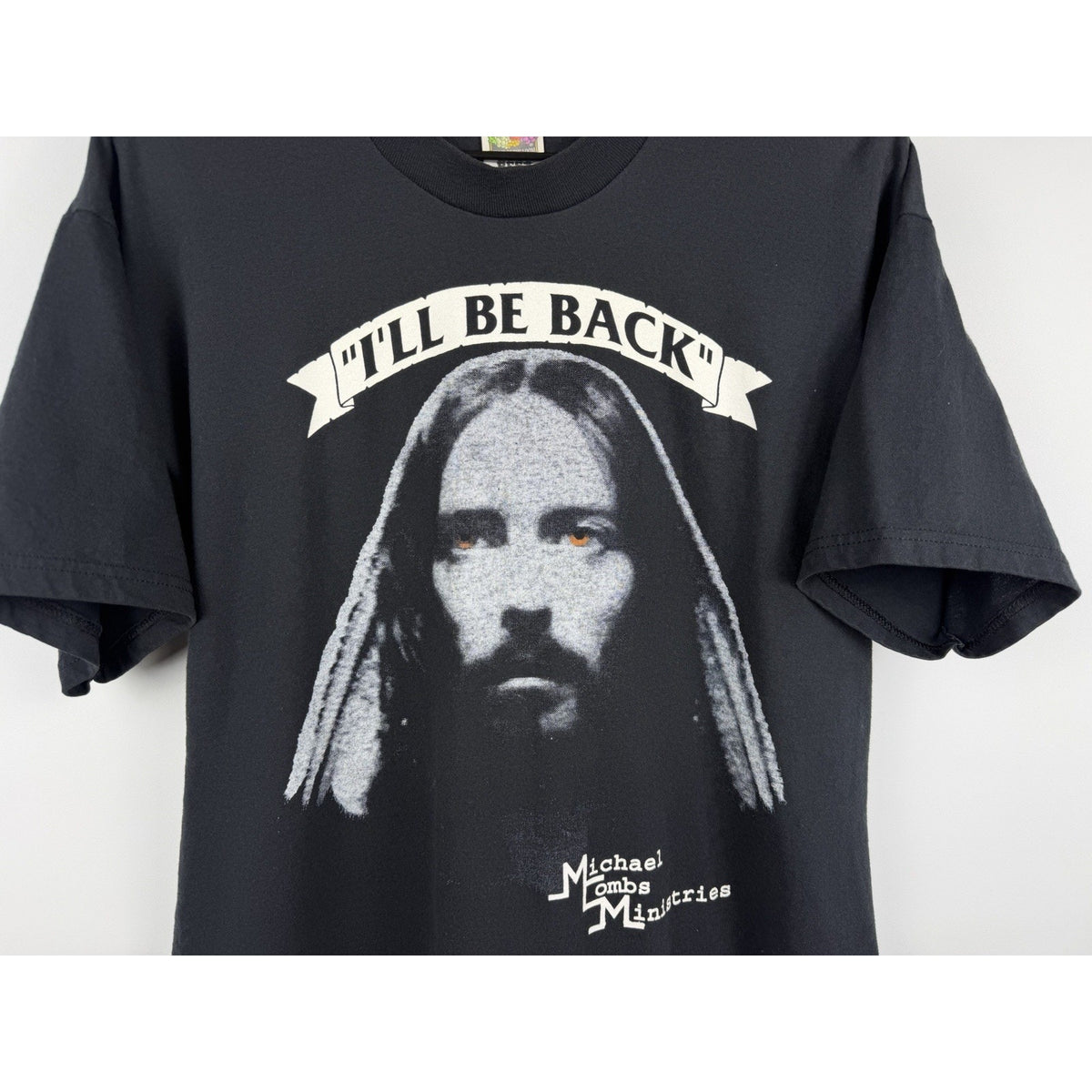 Vintage 90s Jesus I'll Be Back tee, Michael Combs Ministries, XL