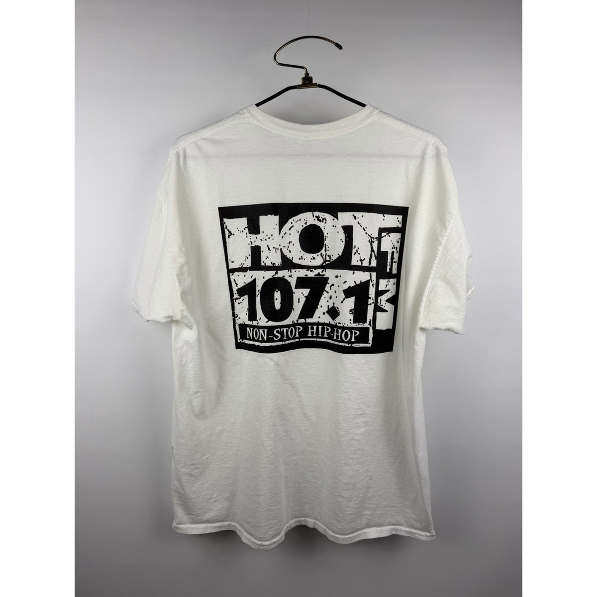 Vintage Hot 107.1 Memphis hip hop radio station tee, double sided, XL