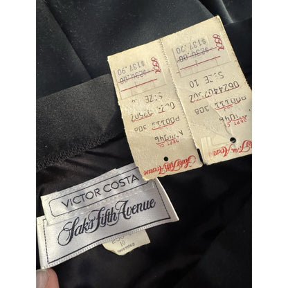 Vintage NWT Saks Fifth Avenue Victor Costa Circle Maxi Skirt Black Tulle Long