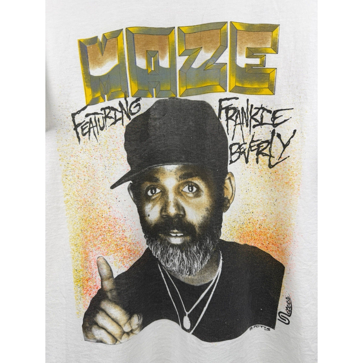 Vintage 1993 Maze Frankie Beverly & Toni Braxton Two Sided Tee R&B Rare XL 24x29