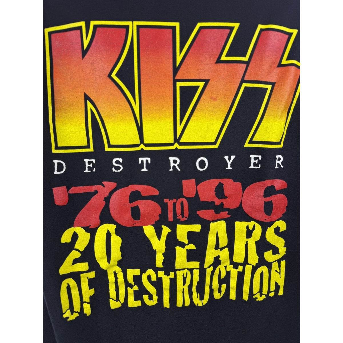 Vintage 1996 KISS Destroyer 20 Years of Destruction tour tee, L