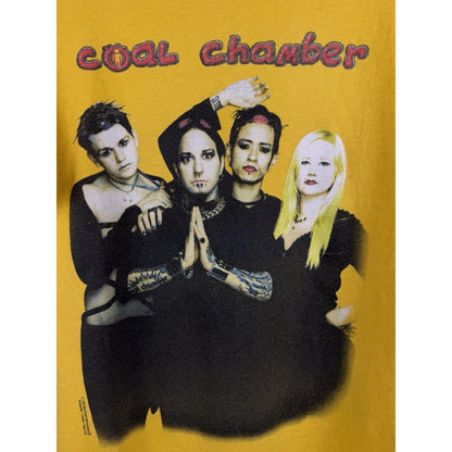 Vintage 1999 Coal Chamber Rare Yellow Chamber Music Nu Metal Blue Grape XL 23x29