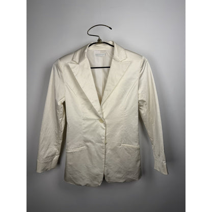 CHAIKEN structured White Blazer Jacket Size 6 Couture Luxury