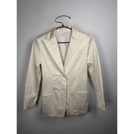 CHAIKEN structured White Blazer Jacket Size 6 Couture Luxury