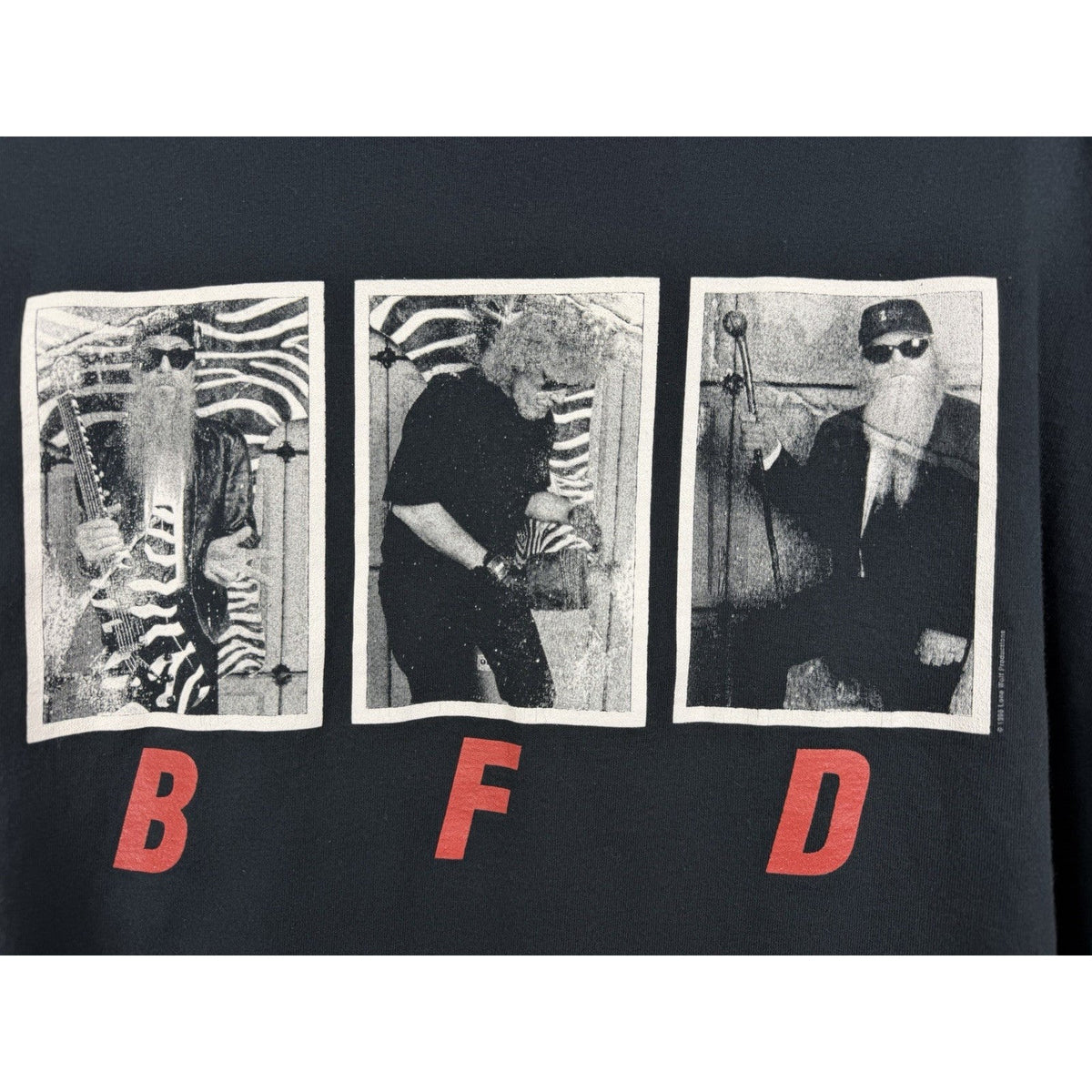 ZZ Top Rhythmeen BFD Tour shirt, double sided concert merch, 1996, XL