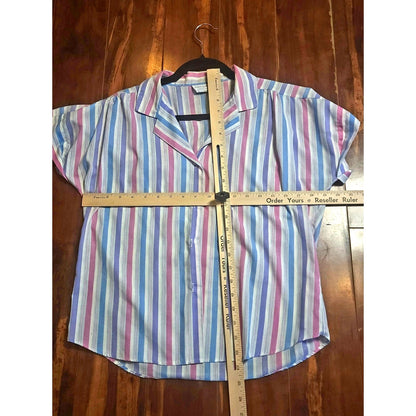 Candy striper button front shirt (1980s)