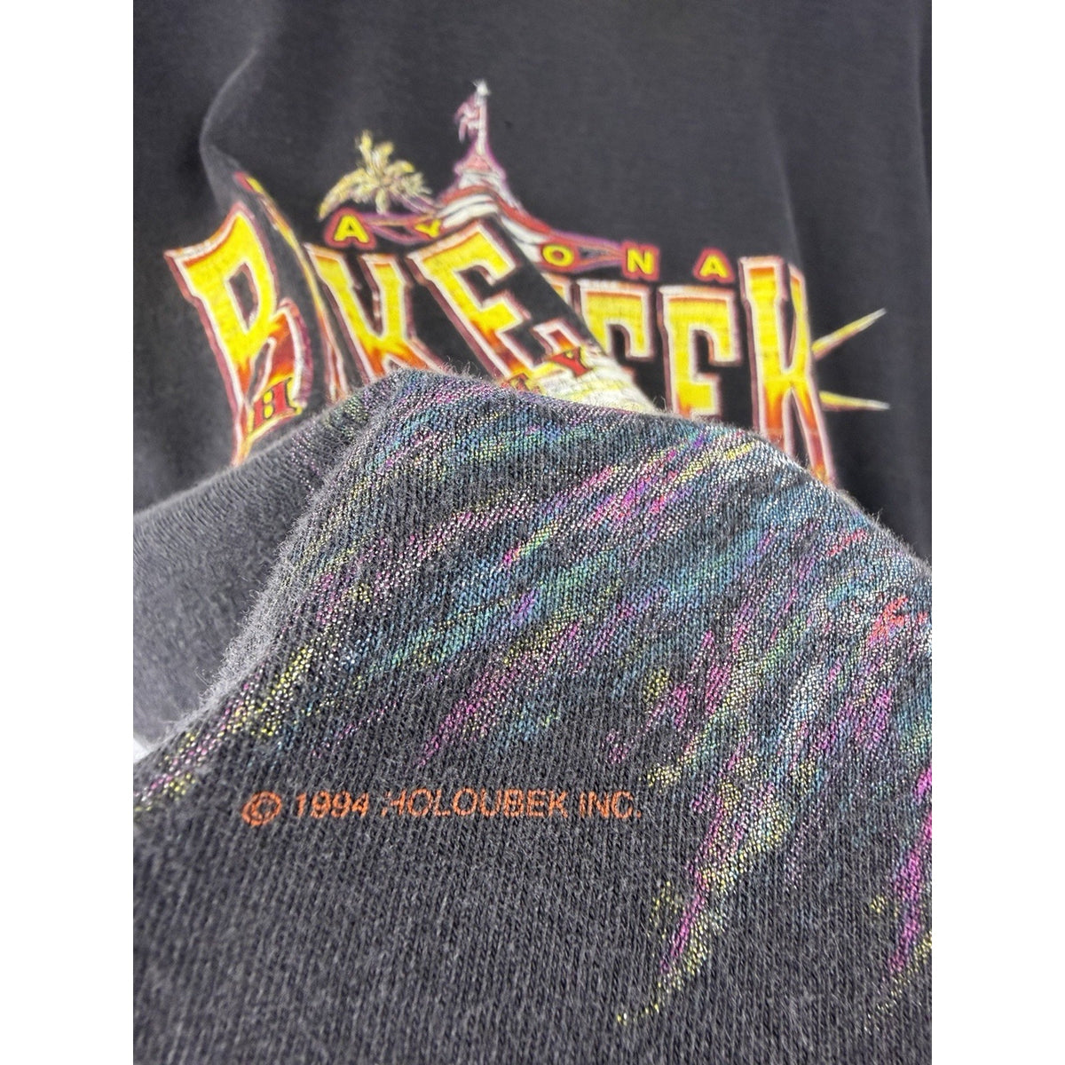 Vintage 1995 Harley-Davidson Daytona Bike Week eagle tee, faded, L