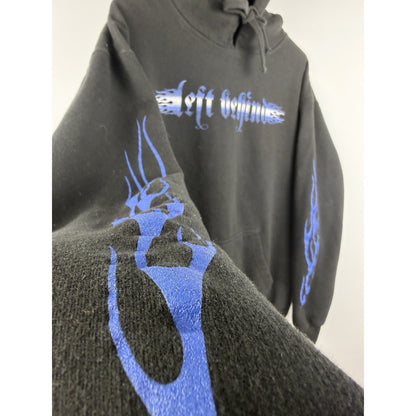 2017 Left Behind Band Hoodie Flame Sleeves Hardcore Pure Noise Records L 23x28